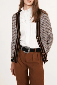 Claudie Pierlot Women's Cardigan Size 1 / S Long Sleeve Knitted CFPCA00188 - Picture 1 of 9