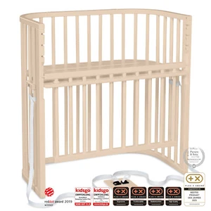 babybay Boxspring Comfort Plus Beistellbett, beige lackiert, extra belüftet - Bild 1 von 8