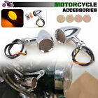 2*Chrome Universal Motorcycle Turn Signal Light Motorbike Rear Indicators Lamp