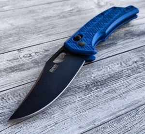SRM Knives 9201-PL blue Messer 8Cr13MoV Ambi-Lock Taschenmesser