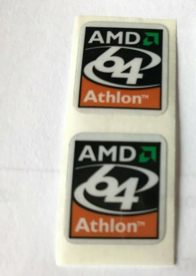 2 AMD Athlon 64 PC Laptop Case Badge Stickers  - Image 1 of 1