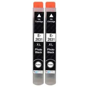2 Photo Black Ink Cartridges for Expression Premium XP-605, XP-625, XP-800 - Picture 1 of 5