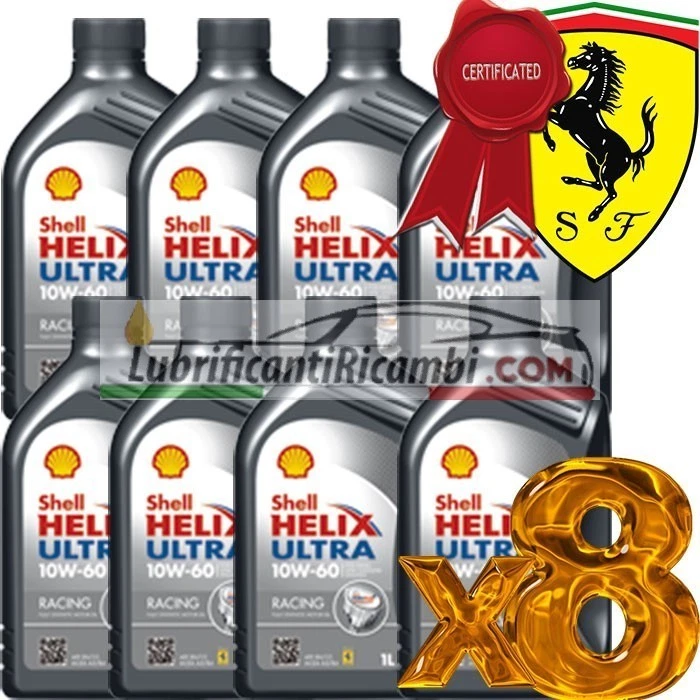 Olio motore auto - Shell Helix Ultra Racing 10W-60 - Offerta 8 Litri Latta da s