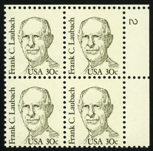 US #1864b 30¢ Laubach Plattenblock PB NH MNH - Bild 1 von 1