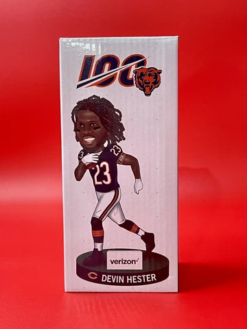 Devin Hester 23 Bobblehead Chicago Bears 100 Year Anniversary Verizon SGA NEW Cover