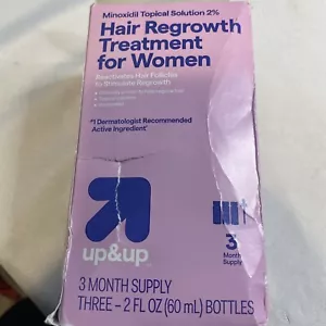 Up & Up Hair Regrowth Treatment for Women (3) 2fl oz bottles 3 months Open Box - Picture 1 of 4