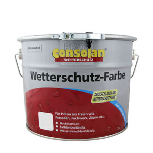 Consolan Profi Wetterschutz-Farbe, deckende Holzfarbe, Holzschutzfarbe