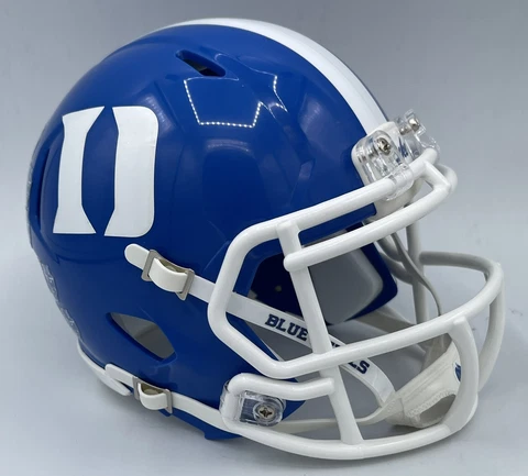 CUSTOM RIDDELL SPEED MINI FOOTBALL HELMET - DUKE BLUE DEVILS Cover
