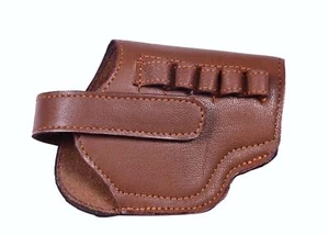 Leather Pistol Holster with Clip | Gun Revolver Cover Case (Brown, 32 Bores) - Picture 1 of 3