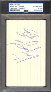 John Matuszak PSA DNA Signed Vintage 1974 Rookie 3x5 Index Card Autograph - Picture 1 of 1