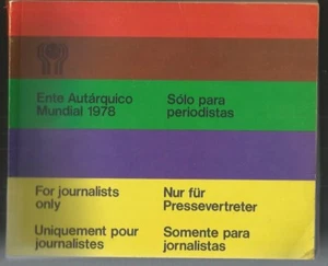 Mundial de Fútbol Argentina 1978 ¡Libro solo para periodistas imágenes e información! - Imagen 1 de 1