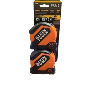 Klein Tools 9525VP 2 Pack 25 Feet Compact Tape Measure - Picture 1 of 4