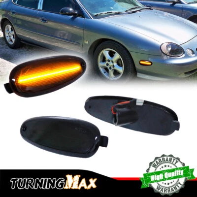 Luces de señalización delanteras LED ámbar de 2 piezas para Ford Taurus y Mercury Sable 1996-1999 Foto 1 de 4