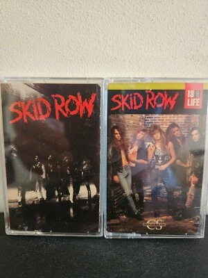 SKID ROW Skid Row + 18 And Life 1989 CINTA DE CASETE 2 X CASSETTES HARD ROCK Foto 1 de 4
