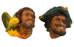 Bossons Freibeuter Pirat Kreidegeschirr Wanddeko Menge 2 Papageien Patch wie abgebildet - Bild 1 von 11