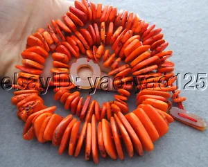 24'' 10-25mm orange Turquoise Necklace - Picture 1 of 3