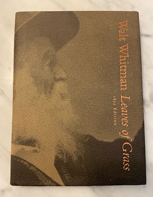 WALT WHITMAN LEAVES OF GRASS 1855 EDITION HARDCOVER + DJ COLLECTOR 1998 LIKE NEW Foto 1 de 4