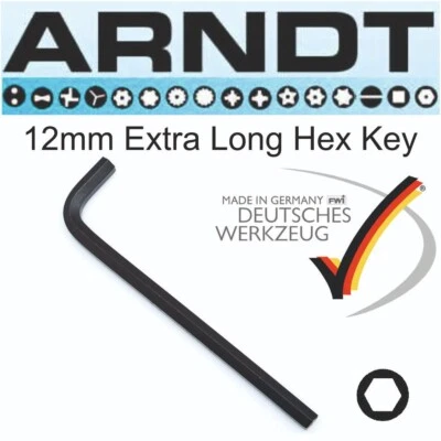 ARNDT Germany Allen Key Hex Key 12mm 12 mm EXTRA LONG Hex Key - Image 1 of 4