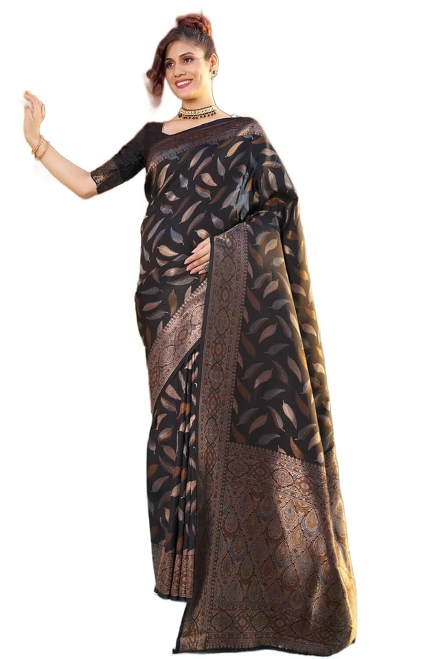 kanjivaram banarasi silk saree with rich pallu Design sarees for women - Изображение 1 из 1