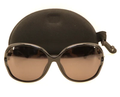 Gucci SUNGLASSES GG0076S 001 BLACK/GOLD 62-15-130 - Image 1 of 4