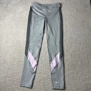 Girls NEW Nike One Size XS Grey/Pink Athletic Leggings - Picture 1 of 6