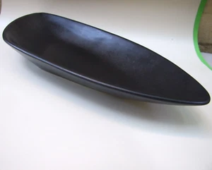 SYLVAC  1960s Pottery Large Centrepiece  Black Bowl Stamped  Vintage Retro - Picture 1 of 8