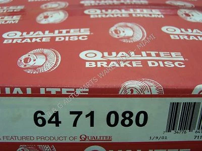 Conjunto de rotor de freio a disco traseiro Qualitee R71080 compatível com Acura Legend - Imagem 1 de 4