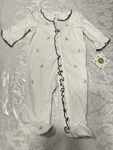 NUEVO CON ETIQUETAS Bebé Niñas 6m 6 meses LITTLE ME Lunares Bordados Cremallera Dormir Una Pieza - Imagen 1 de 7