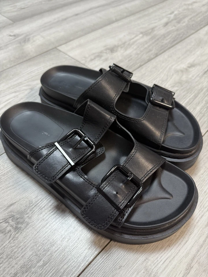 Call it spring womens mules size 7 platform slippers black - Image 1 of 4