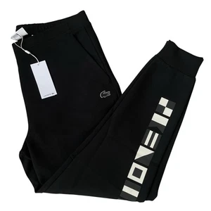 Pantalones de chándal para hombre Lacoste negros con estampado reflectante talla XL $130 - Imagen 1 de 8