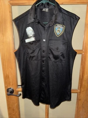 Party City Office Ed Banger Police Officer Vest Halloween Costume As Is See ⬇️ - Image 1 of 4