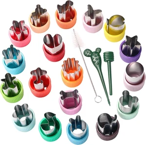 Gemüseausstecher Formen Set Mini Größen Ausstechformen Set Obst Plätzchen Gebäck St - Bild 1 von 12