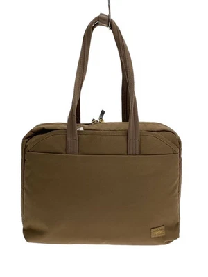 PORTER GIRL Sheer Brief Tote Bag, Polyester, CML, Solid Color - Image 1 of 4