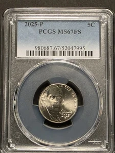 2025 P Jefferson Nickel PCGS MS 67 FS Full Steps TOP POP NONE HIGHER - Picture 1 of 4