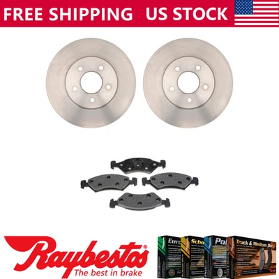 Rotores de freno delanteros + pastillas de freno metálicas y accesorios para Dodge Shadow 1987 Foto 1 de 4