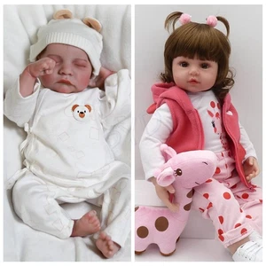 Muñecas bebé renacido hechas a mano muñeca bebé niña realista vinilo silicona recién nacido regalos - Imagen 1 de 21