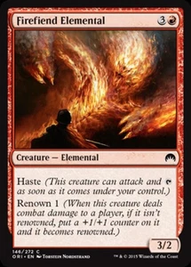 Firefiend Elemental -Foil Medium Play MTG Magic Origins - Picture 1 of 1