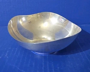 Denmark Tri-corner Bowl 6” Silverplate Marked AD Solvplet - Picture 1 of 4