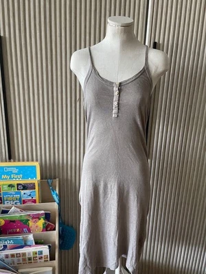 etoile Isabel Marant Vestido de Lino Diseñador Parisino Beige Oscuro Talla S Foto 1 de 3