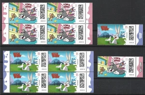 Germany 2025 WB Comics Bugs Bunny and Tom&Jerry MNH Stamps + Blocks of Four - Picture 1 of 1
