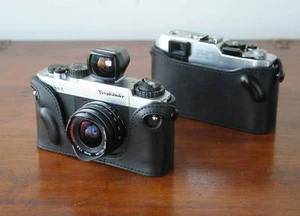 Mr. Zhou Black Leather Half Case for Voigtlander Bessa R R2 R3a R4 L T Cameras - Picture 1 of 8