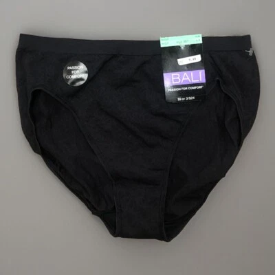 Bali Passion for Comfort Panty Corte Alto XL 8 Negro Floral Texturizado Nuevo de Lote Antiguo 2008 Nuevo Foto 1 de 4