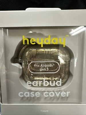 NEW Heyday GOLD GEO LINES AirPods 3rd Generation Silicone Case w/ Clip - Image 1 of 2