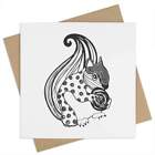 'Patterned Squirrel & Nut' Greeting Cards (GC010962)