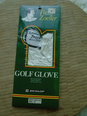 Guante de golf Fuzzy Zoeller vintage de los años 80 para hombre blanco cuero cabretta suave NUEVO Foto 1 de 4