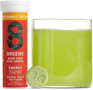 8 Greens: 6 Packs-Daily Greens Energy, Natural Boost, 60 tablets Exp. 02/2025 - Picture 1 of 7