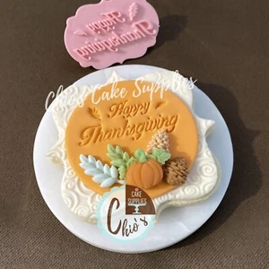 Happy Thanksgiving Cookie Cutter With Embosser Stamp 16-pcs Set - Photo 1/9