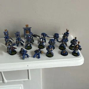 17x Warhammer 40k Space Marine Command & Tactical Squad Crusade Vintage Painted - Picture 1 of 7