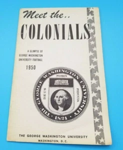 GEORGE WASHINGTON COLONIALS - COLLEGE FOOTBALL MEDIA GUIDE - 1950 - RARE - Picture 1 of 3