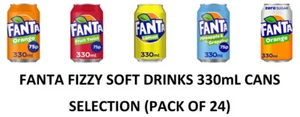 Fanta kohlensäurehaltige Softdrinks verschiedene Geschmacksrichtungen 330 ml Dosen Auswahl (24er-pack) - Bild 1 von 6